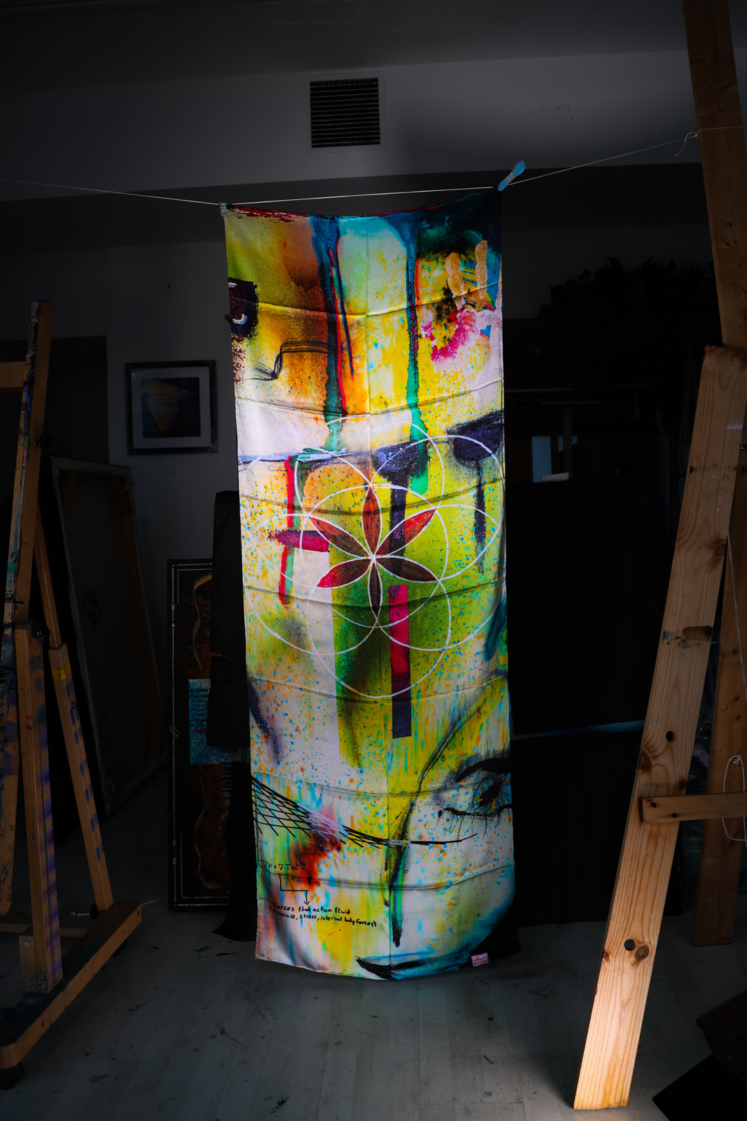 Seed of Life Mulberry Silk Fine Art