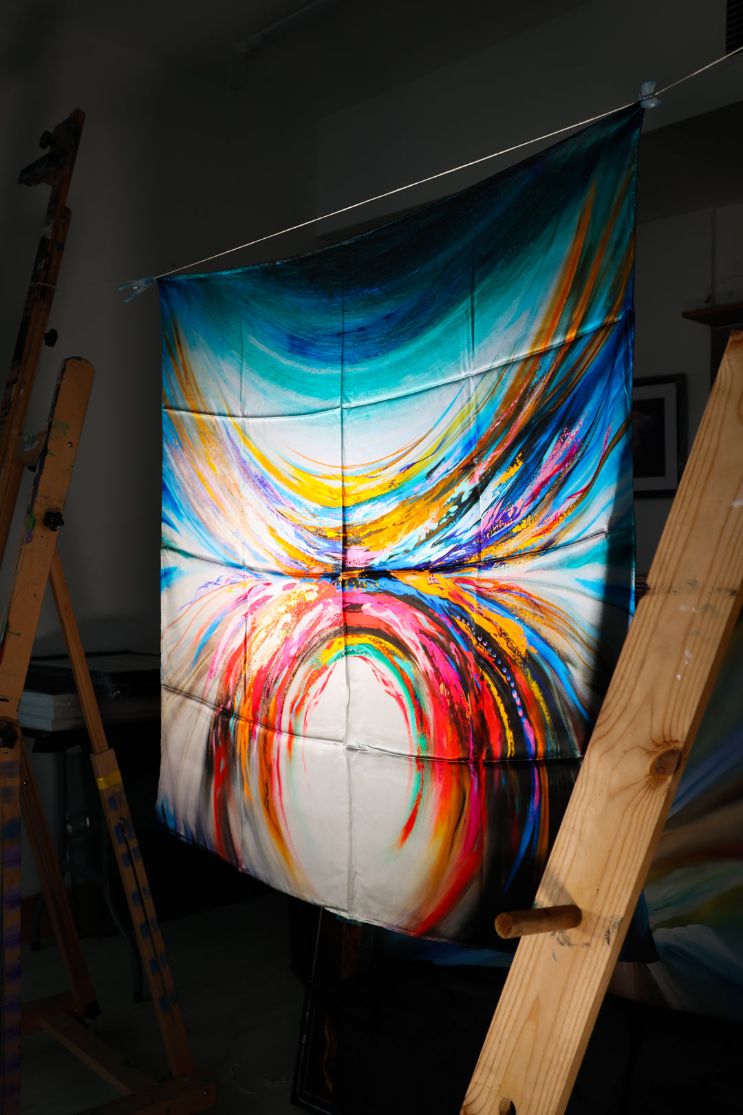 Continuum of Companionship Mulberry Silk Fine Art